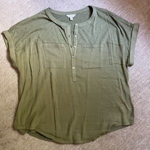 Lucky Brand Sage Green Henley Top